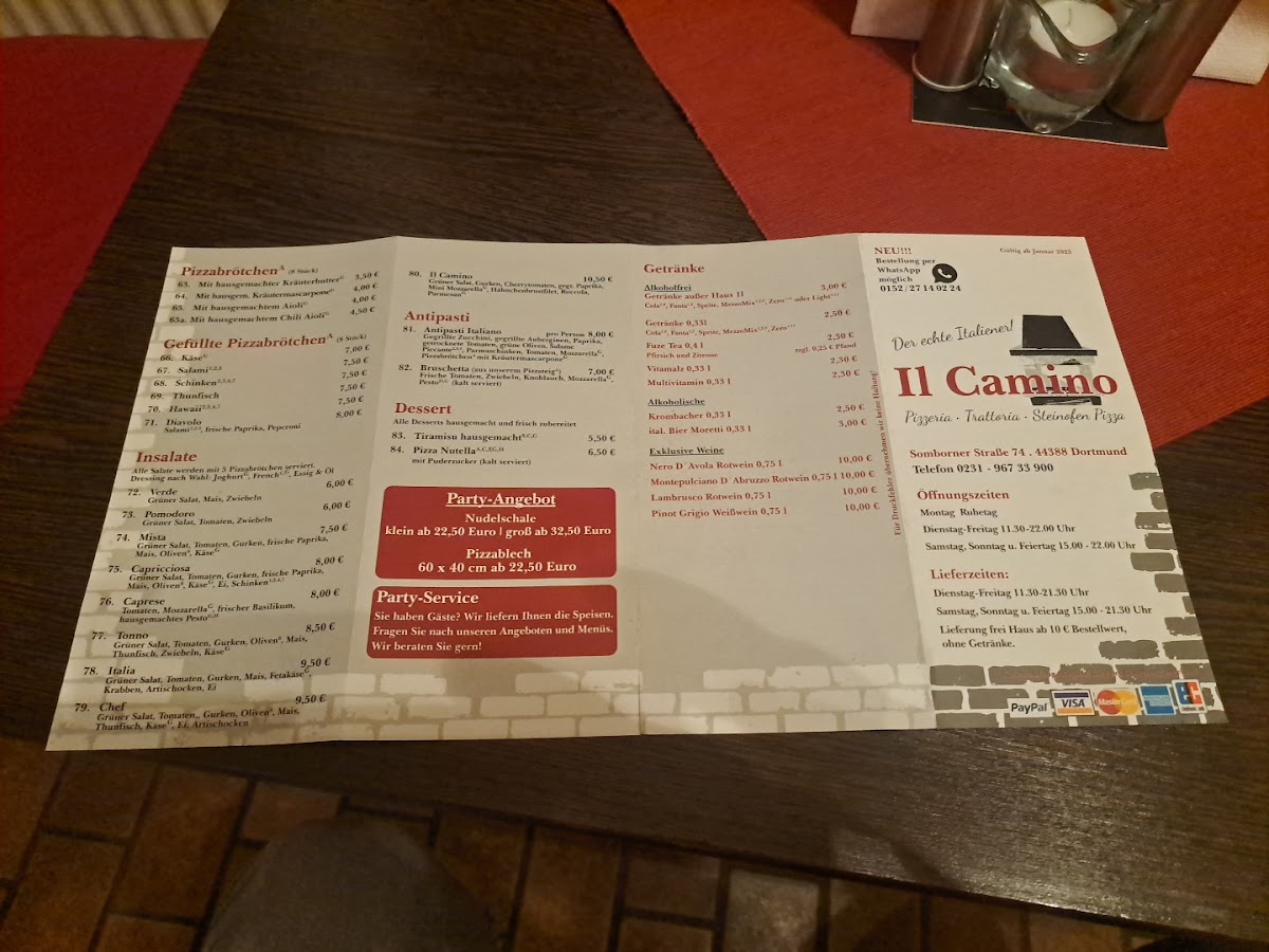 Menu Pizzeria Il Camino Dortmund-5