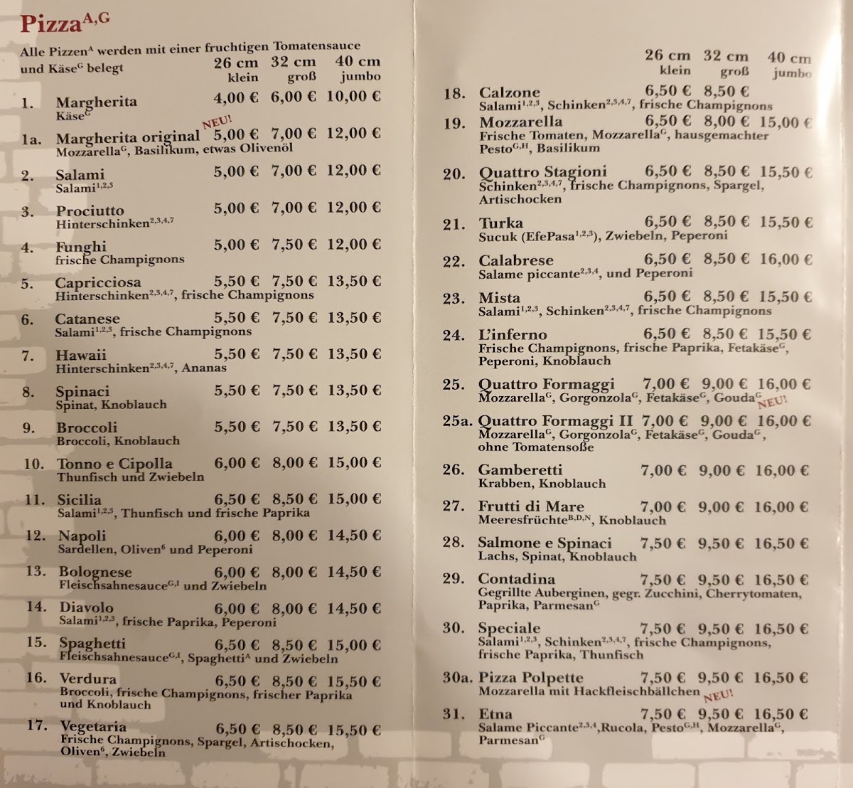 Menu Pizzeria Il Camino Dortmund-6